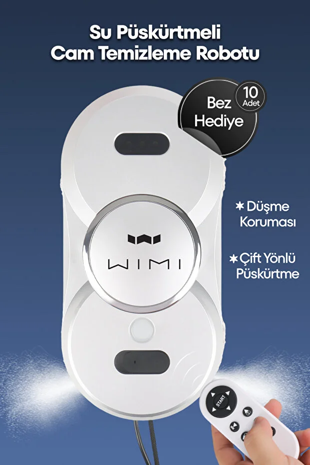 Su Püskürtmeli Uzaktan Kumandalı Cam Pencere Temizleme Robotu